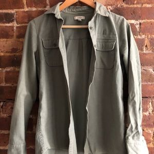Green Jcrew button up s
